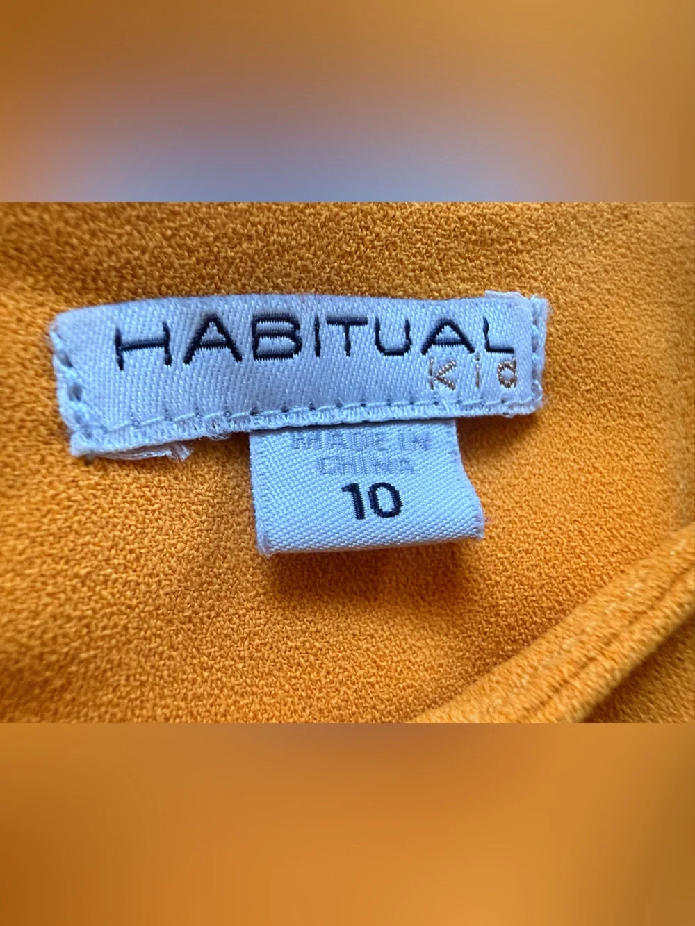 Girls Size 10 Habitual Mustard Yellow Tiered Waist Dress